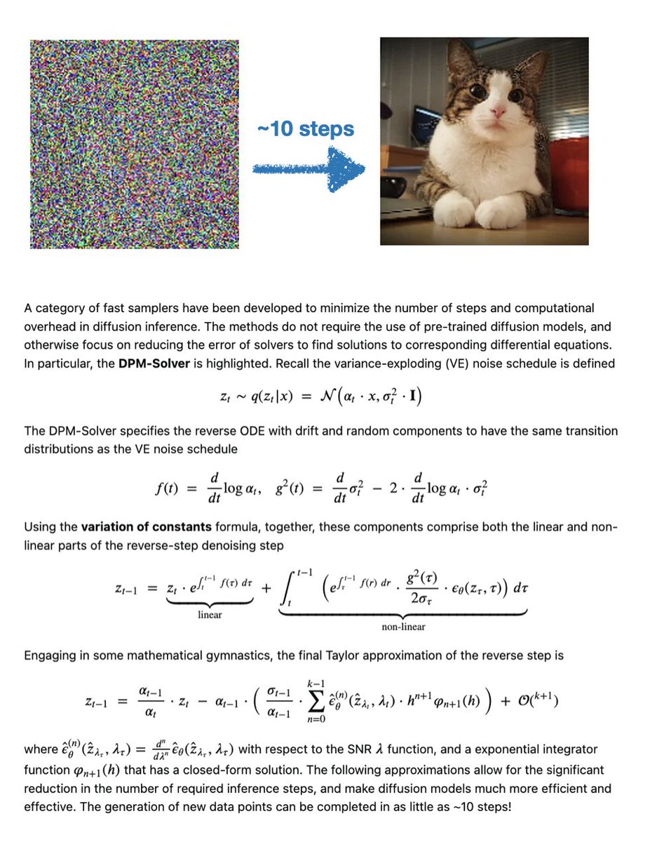 TheVariational's tweet image. Who needs patience when you’ve got optimization?! @clu_cheng @miskcoo @junyanz89 @FidlerSanja The method of DPM-Solver is discussed, allowing high-quality data point generation in as little as 10 steps!