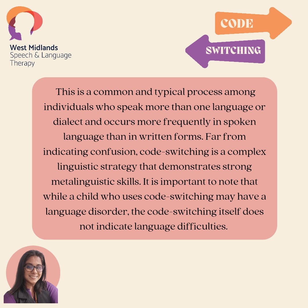 What is 'Code Switching' ❓

Our Bilingualism Lead Sanjeeta shared information on what it is, debunking the common misunderstanding we often hear in our work, which is that code switching is a sign of language differences ⬇️

#Bilingual #Multilingual #SLCN