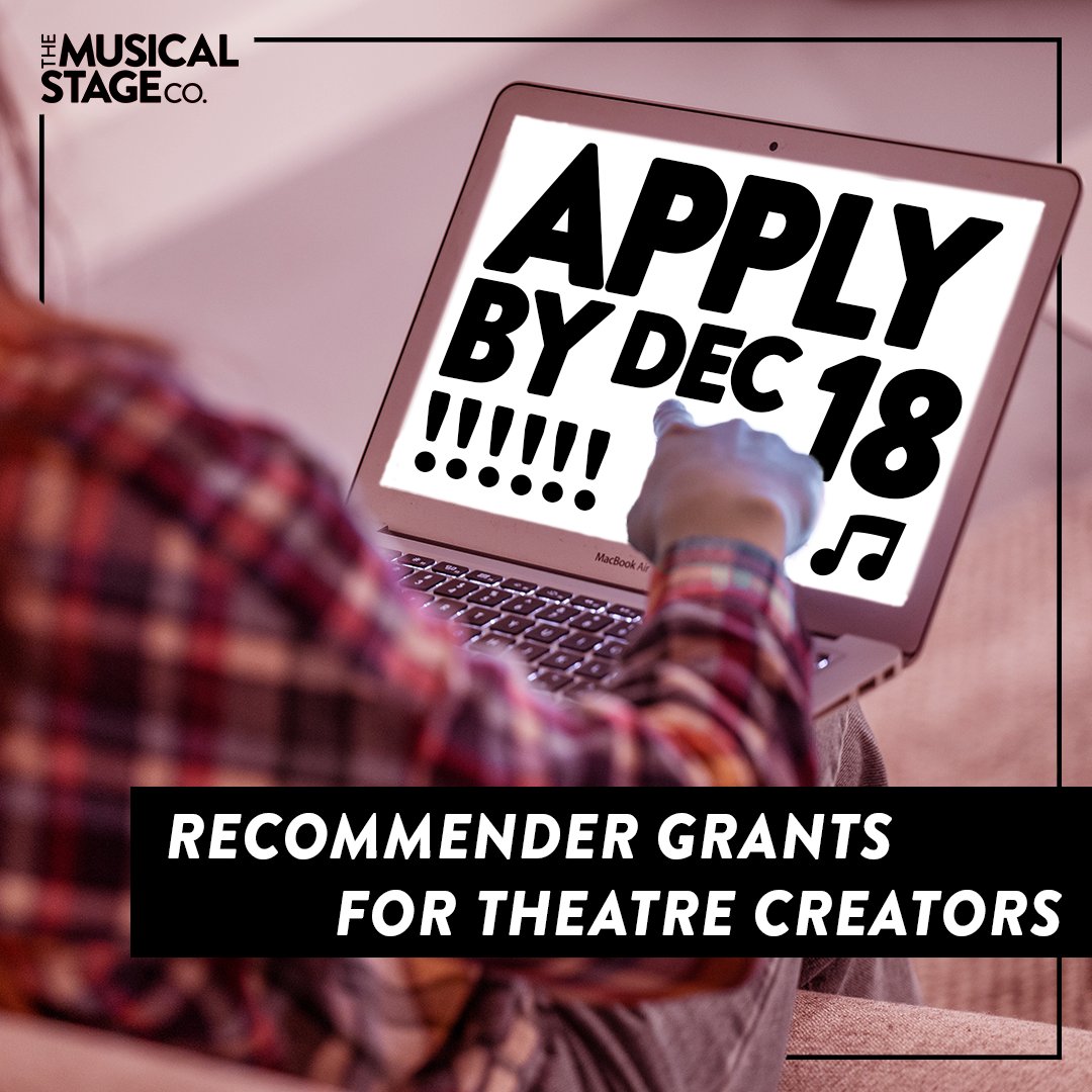 We are now accepting applications for the Ontario Arts Council's Recommender Grants for Theatre Creators!

Apply by Dec 18, we want to support your new musical creations✨

Visit our website for more info: musicalstagecompany.com/in-development…