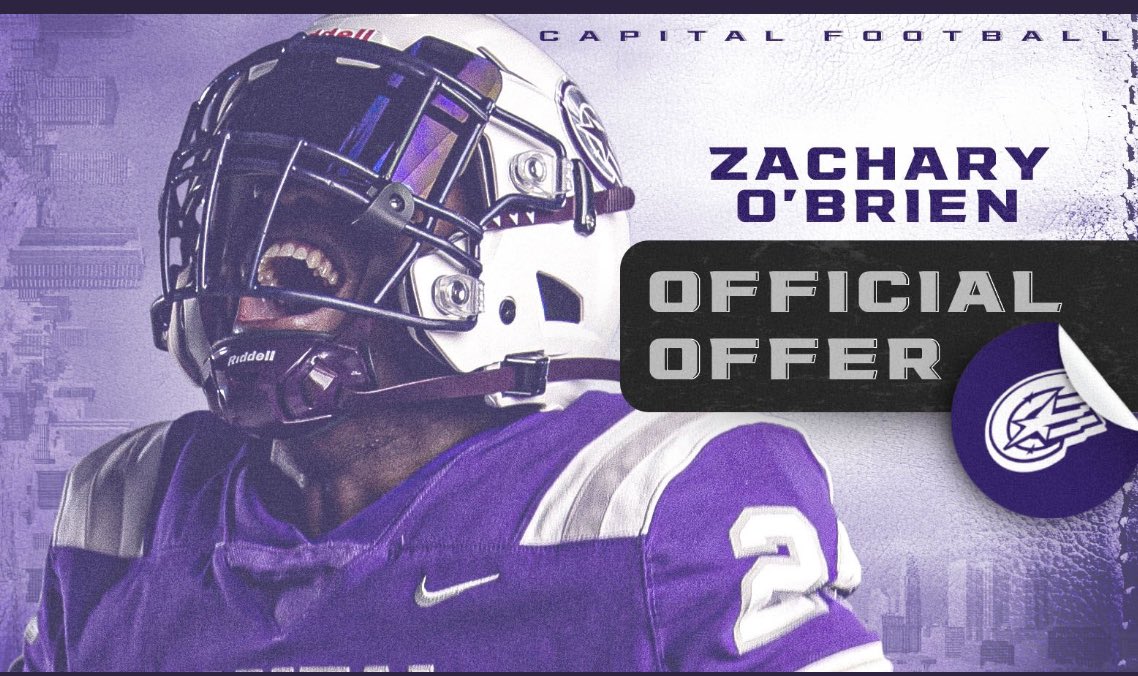 Zachary O’Brien (@zachob7) on Twitter photo Blessed to receive my first offer from capital university <a href="/Coachcalexander/">Charles Alexander</a> <a href="/SRHS_FB/">Southern Regional Football</a> <a href="/DonohueJr/">Chuck Donohue Jr., CMAA</a> @SHORESPORTSnet <a href="/CapitalU_FB/">Capital University Football</a> Blessed to receive my first offer from capital university <a href="/Coachcalexander/">Charles Alexander</a> <a href="/SRHS_FB/">Southern Regional Football</a> <a href="/DonohueJr/">Chuck Donohue Jr., CMAA</a> @SHORESPORTSnet <a href="/CapitalU_FB/">Capital University Football</a>