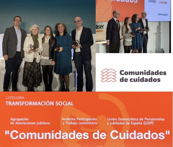 Lourdes Bermejo i+ (@bermejoimas) on Twitter photo Hoy XV Edición de los Premios Dependencia y Sociedad de Fundación CASER, Premio al Proyecto: <a href="/ComuCuidados/">Comunidades de Cuidados</a>, Categoría Transformación Social. Enhorabuena a todos los del Equipo: <a href="/Jubilares/">Asociación Jubilares</a> , Asociación ANDECHA y UDP #XVPremiosDyS #Cohousing #Cohousingparatodalavida Hoy XV Edición de los Premios Dependencia y Sociedad de Fundación CASER, Premio al Proyecto: <a href="/ComuCuidados/">Comunidades de Cuidados</a>, Categoría Transformación Social. Enhorabuena a todos los del Equipo: <a href="/Jubilares/">Asociación Jubilares</a> , Asociación ANDECHA y UDP #XVPremiosDyS #Cohousing #Cohousingparatodalavida