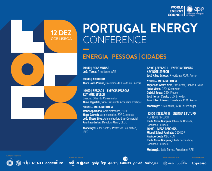 ⌛ É já daqui a um mês que realizamos a Portugal Energy Conference 2024!

Contamos convosco para debater os temas “Energia | Pessoas | Cidades”, ⁉️ 
📅 12/12
🕘 9h30 – 17h30
📍 CCB Lisboa

Saiba mais 👉 lnkd.in/d8ZfTUJv
Inscreva-se aqui 👉 lnkd.in/gPypr-Xu

#PEC2024