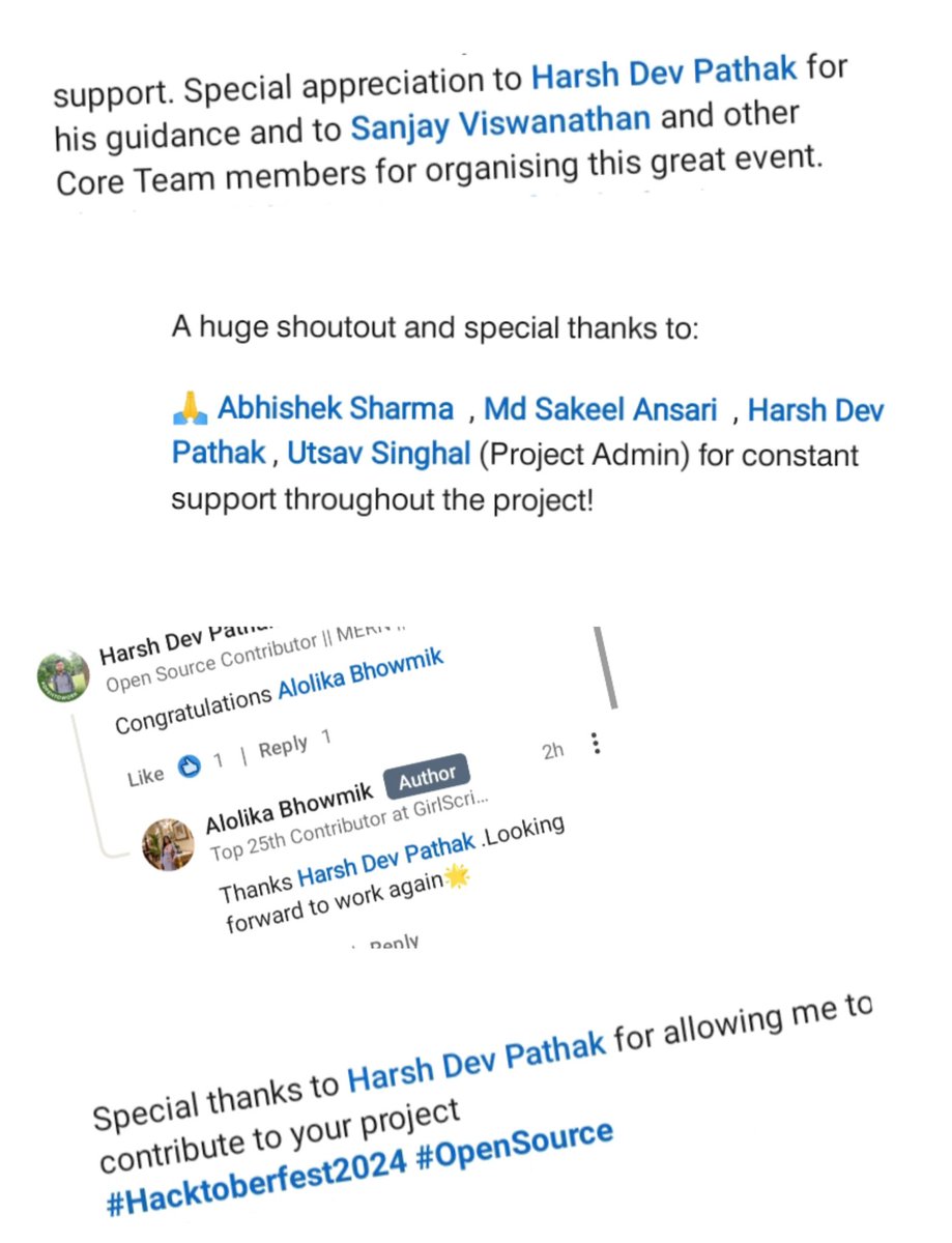 How 💫special it feels when you help and guide the beginners specially in open source projects
#SoftwareEngineer #developers #github #opensource #Hackathon