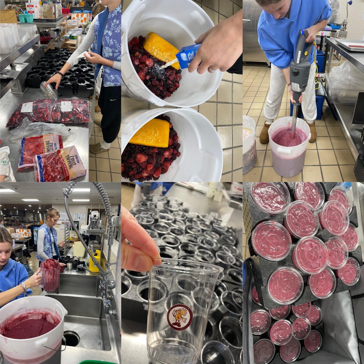 HornerPe's tweet photo. It’s Smoothie Day! 🥤 Our awesome upperclass students are making &amp; delivering smoothies for staff. It's been a fun boost to our wellness program! 

Proud to be one of the few schools with a dedicated wellness program &amp; honored to be an MSP Wellness Workplace Champion for 2024! https://t.co/L9QMZQPSPk