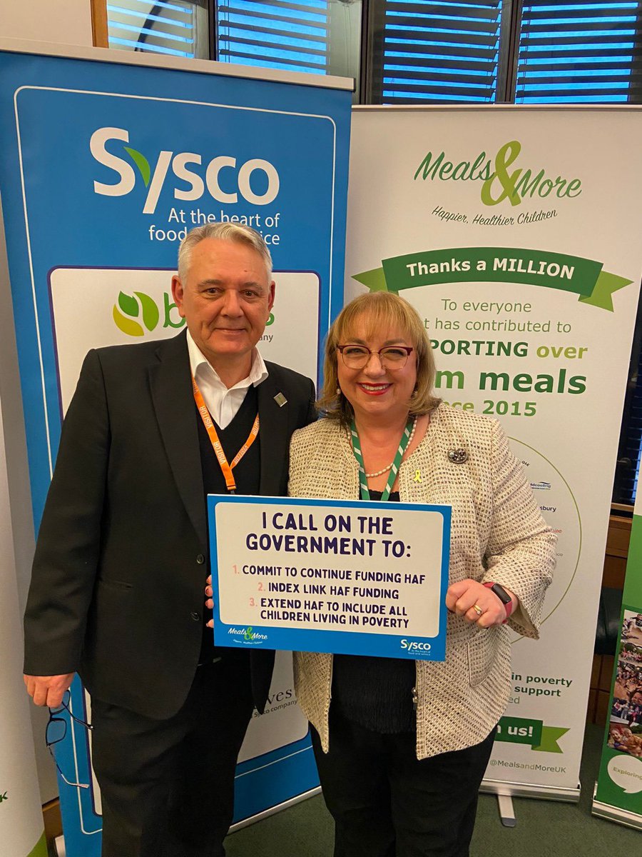 Just half of the 4 million children experiencing food poverty are supported by the HAF scheme.

Today I attended a drop-in hosted by <a href="/Sysco/">Sysco</a> and <a href="/MealsandMoreUK/">Meals & More</a> calling for urgent action to improve and develop the HAF Programme for vulnerable children over the school holidays.
