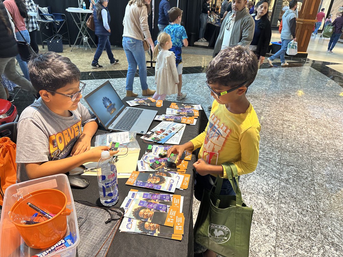 HSA Columbus Middle School had their own table at the Greater Columbus Stem &amp; Arts Expo last weekend! Students in CTE classes wrote code to create a digital game of Rock, Paper, Scissors. The table was run by a 6th grader, who taught the public how to play the game!