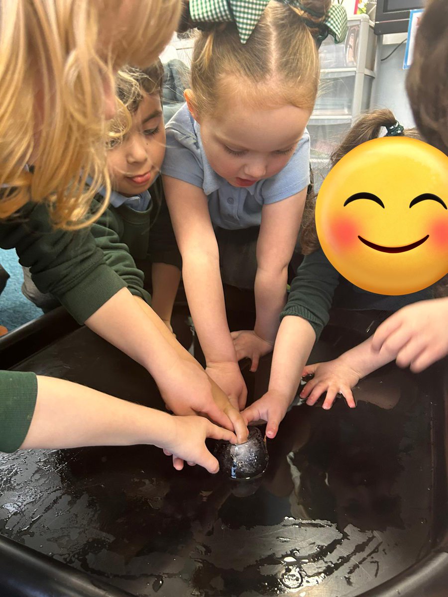 StYrbg's tweet photo. How much fun does this look? We observed what happens to ice and watched the goats break free from the solid ice cubes! #sciencefun! #observingchanges @stpetersfarn https://t.co/noHdhMhR7O