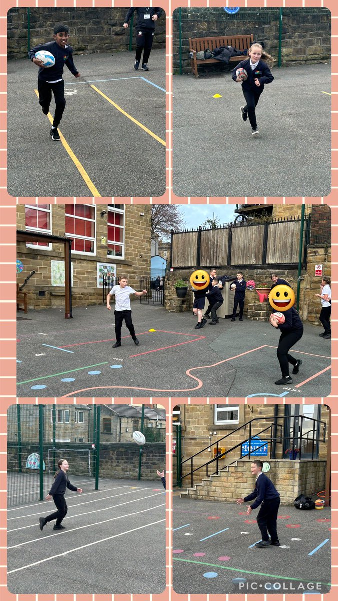 BirstallAcad13's tweet photo. Year 6 enjoyed developing their #Rugby skills in PE today as part of their unit on #invasiongames. #Teamwork https://t.co/2YQQv4Uv9b