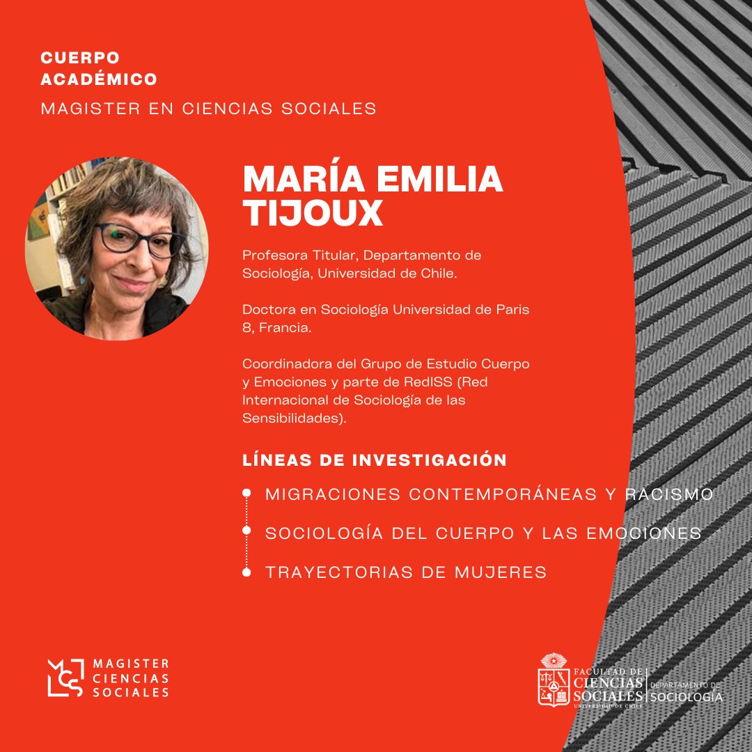 MagSocialesUCH's tweet photo. Presentamos al cuerpo académico de nuestro Magíster, expertas y expertos en investigación y docencia que trabajan innovando distintos ámbitos de las ciencias sociales para generar impacto en la sociedad. https://t.co/MrG3yUYzmU