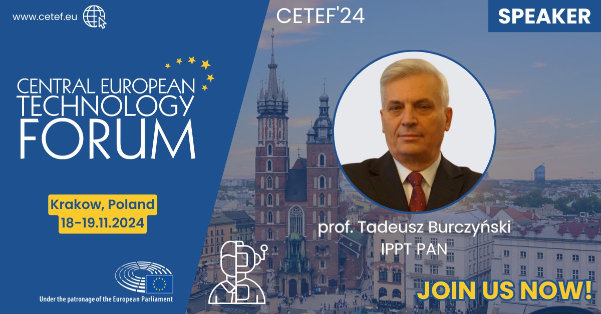 🌟 Meet the Speaker: Prof. Tadeusz Burczyński🌟

Don't miss the opportunity to learn from Prof. Burczyński's extensive knowledge and insights into the future of AI, robotics, and computational innovations at the conference!

Read more: cetef.eu/en/day-2/innov…

<a href="/ipptpan/">Institute of Fundamental Technological Research</a>