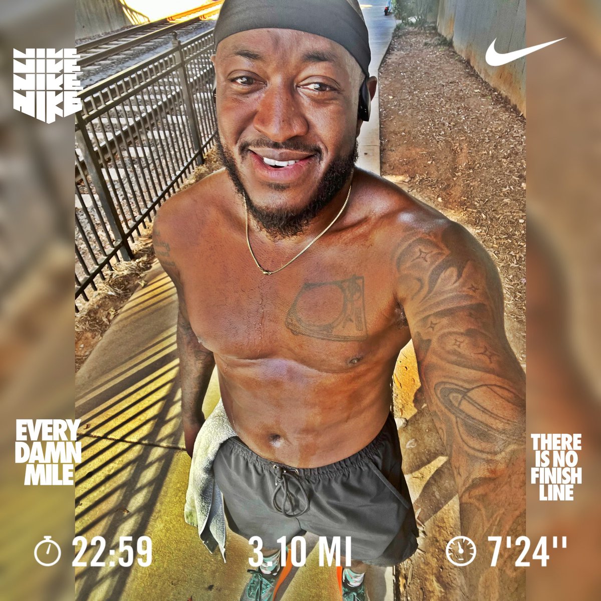 djraquest's tweet photo. 3.10 miles in 22.59 Mins 7.24 Pace #fitness #finishstrong #cardio #cardioday #nike #nikerunning #nikerunningclub #justdoit #gettingbettereveryday #nikerunning #FitDjs #5k #MambaMentality #ImBack #Hoka #HokaRunning #CharlotteNC https://t.co/KBgF8OwsZy