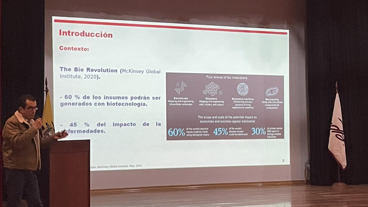 EChicango01's tweet photo. Interesante concepto presentado por @Vallecillo_AJ en el Simposio 2024 en @UDLAEcuador.

La #BioRevolución está transformando nuestro futuro, buscando nuevas soluciones a problemas recurrentes ✊. 

#scicomm #CienciaEc https://t.co/1RoXSUB1qt
