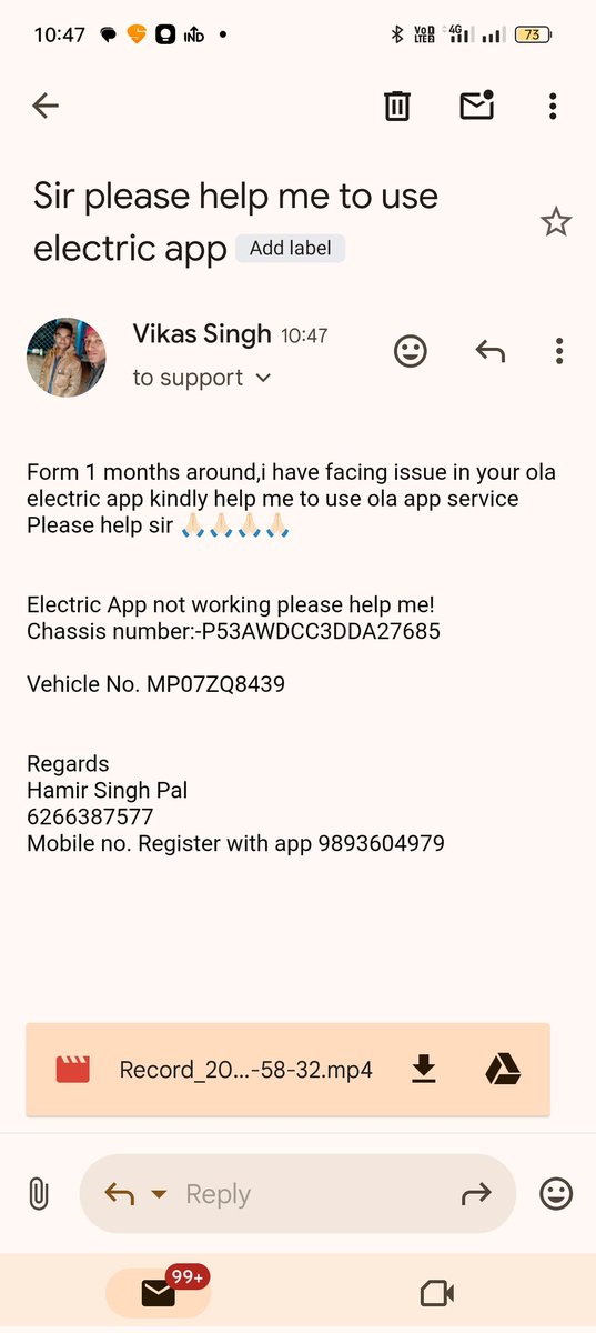Vsbaghelrstar's tweet photo. I m facing a login issue in ola electric app they are not solving from 2 months they call me only but they are not solving my issue so please help me  any cant feel that I m facing no one helping me
🙏🏻🙏🏻🙏🏻🙏🏻
@OlaElectric @ola_supports @jagograhakjago @nitin_gadkari https://t.co/GFpe1O1F84