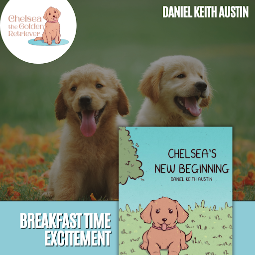 ChelseaTheGold2's tweet photo. Chicken topped kibble? Count Chelsea in! Follow Chelsea and her siblings as they dig into a delicious meal. 
Get Your Copy Now And Be Inspired: https://t.co/w4AOs65p2l
#NewBeginnings #ChelseaThePuppy #FindingBelonging #PuppyAdventure #FieldOfDreams #SiblingPlaytime https://t.co/EZSnzqZpWG