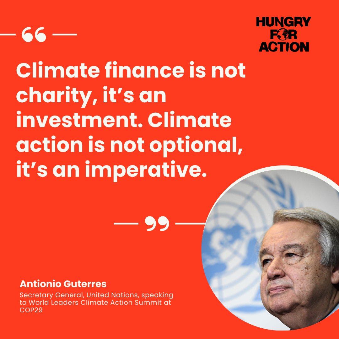 HungryforAction (@hungryforact) on Twitter photo 🚨As <a href="/UN/">United Nations</a> Secretary General said at #COP29, "The clock is ticking." Children are going to bed hungry as droughts and floods devastate food production. More climate finance is urgently needed to save lives, build resilience, and secure the future. #HungryforAction 🚨As <a href="/UN/">United Nations</a> Secretary General said at #COP29, "The clock is ticking." Children are going to bed hungry as droughts and floods devastate food production. More climate finance is urgently needed to save lives, build resilience, and secure the future. #HungryforAction