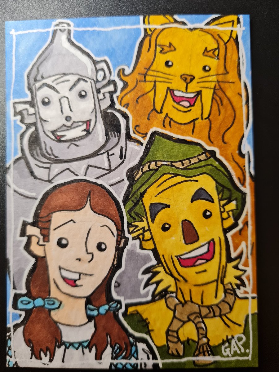 TheGrantPerkins's tweet photo. New sketchcard available for purchase. Dm to buy.

#TheWizardOfOz #DorothyGale #Lion #Tinman #Scarecrow #oz #wizardofoz #art #wereofftoseethewizard #cowardlylion #wicked #artwork #classicfilm #yellowbrickroad https://t.co/MHN2aZIzzh