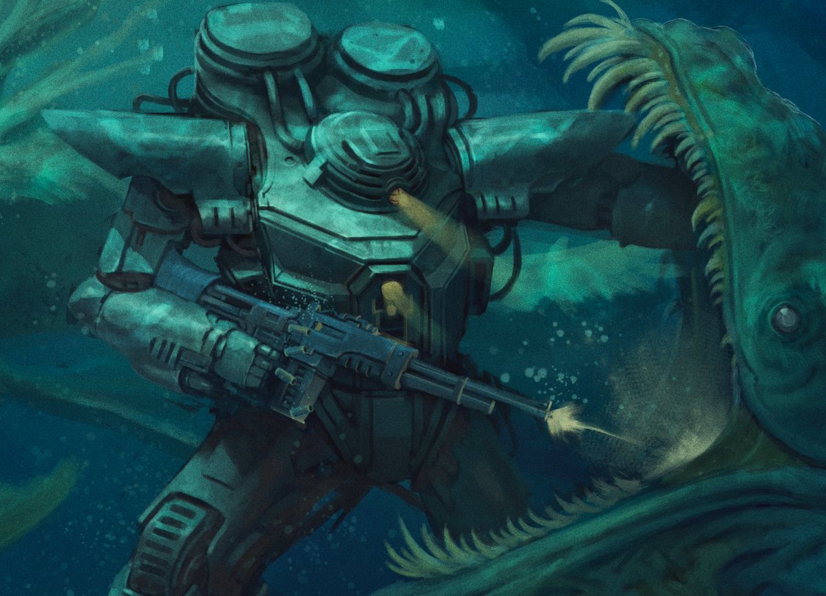 srjalapenyo (@srjalapenyo) on Twitter photo The ocean's depths hold more than you can fathom. We dive in blood, flesh & steel, not for sport, but survival. Fathomless Gears - The Mech Fishing
Full art tomorrow
<a href="/FathomlessGears/">Fathomless Gears</a>
#TTRPGs #roleplay The ocean's depths hold more than you can fathom. We dive in blood, flesh & steel, not for sport, but survival. Fathomless Gears - The Mech Fishing
Full art tomorrow
<a href="/FathomlessGears/">Fathomless Gears</a>
#TTRPGs #roleplay