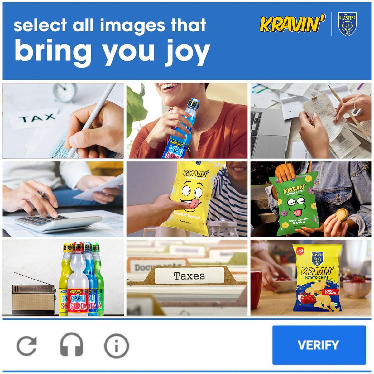 KravinIndia's tweet image. Choose joy, choose Kravin’! 😄

 #KravinChips #kravin #kravinindia #joy #happysnacks #instasnack #Instafoodies #potatochips #kravinpotatochips #bananachips #captcha #golisoda