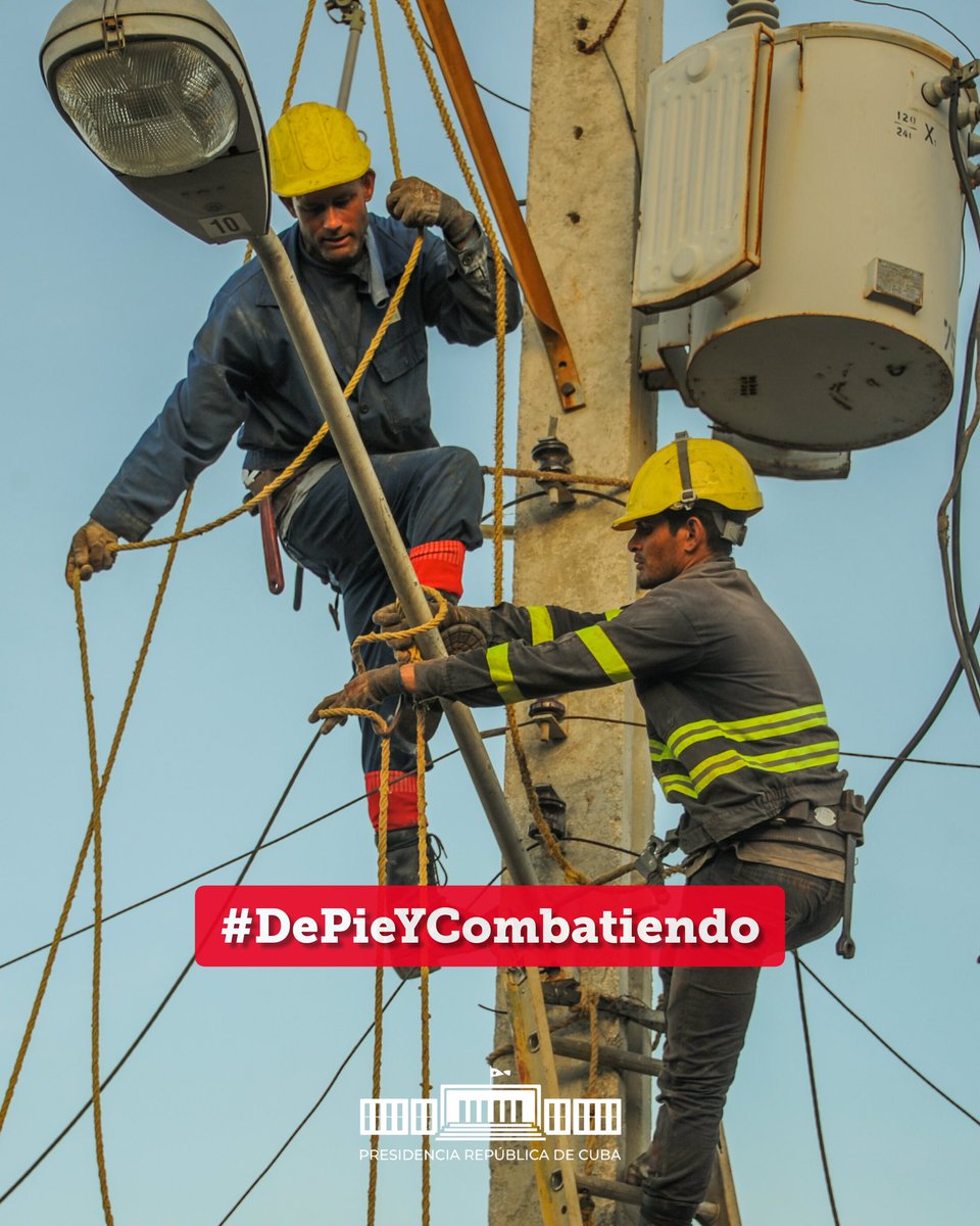 🇨🇺| Amanecemos con la buena noticia de que Pinar del Río está conectada al Sistema Electroenergético Nacional.

Se trabaja sin descanso en la recuperación de Artemisa, Mayabeque y La Habana.

La unidad, ha dicho <a href="/DiazCanelB/">Miguel Díaz-Canel Bermúdez</a>, es la razón de nuestras victorias.

#DePieYCombatiendo