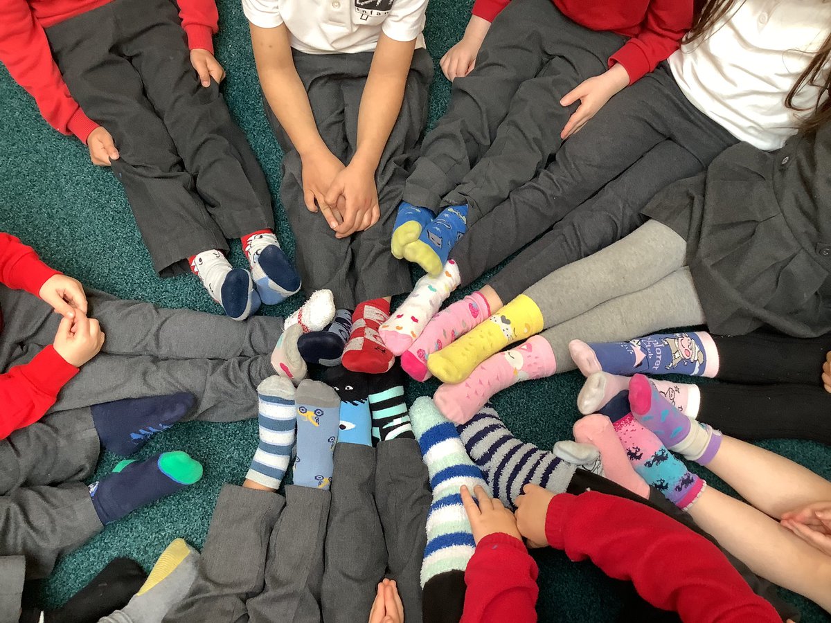 Today we marked anti-bullying week by wearing our odd socks! We talked in classes about respect and kindness. #AntiBullyingWeek2024