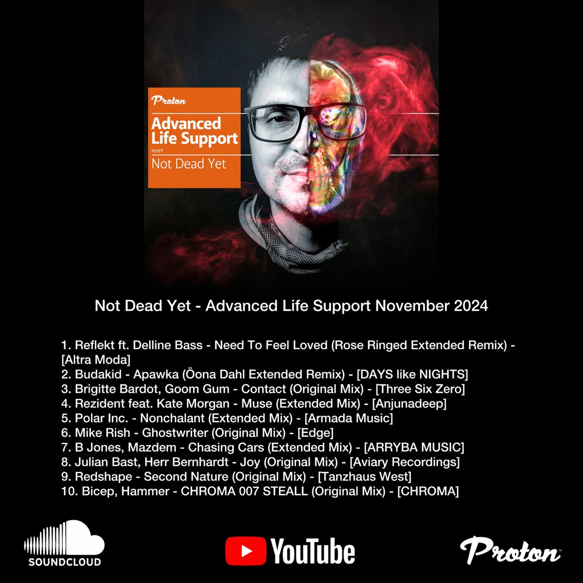 n0td3ady3t's tweet image. #advancedlifesupport 13 November 2024 10:00 CET @ProtonRadio 
By @djnotdeadyet 
@1001tracklists 
#progressivehouse