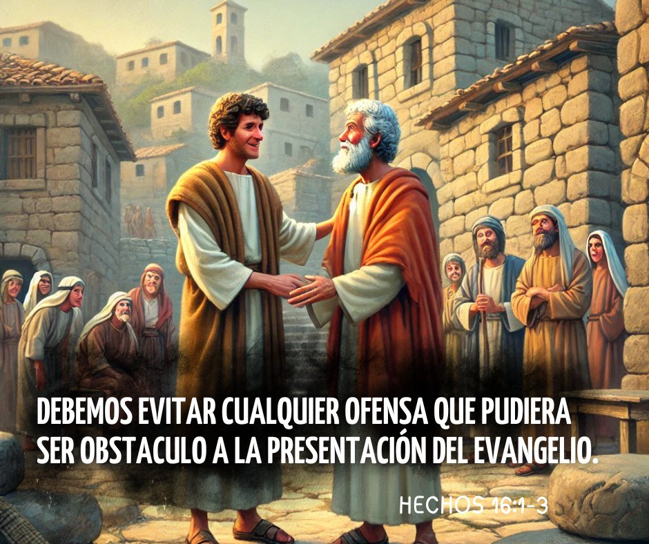 Hechos 16:1-3 
...había allí cierto discípulo llamado Timoteo, hijo de una mujer judía creyente, pero de padre griego; y daban buen testimonio de él... Quiso Pablo que este fuese con él; y tomándole, le circuncidó por causa de los judíos que había en aquellos lugares...