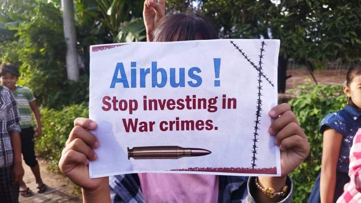 aboutadoreu's tweet photo. Die deutsche Regierung muss ihren 10,8% Anteil und Einfluss bei Airbus nutzen, um die Beteiligung von AVIC an der militärischen Gewalt in Myanmar zu stoppen. Setzen Sie sich für Menschenrechte ein.

#Airbusted
#AirBus2AirStrikes
#WhatsHappeninglnMyanmar
#BloodMoneyCampaignMM https://t.co/Istu24TLGO