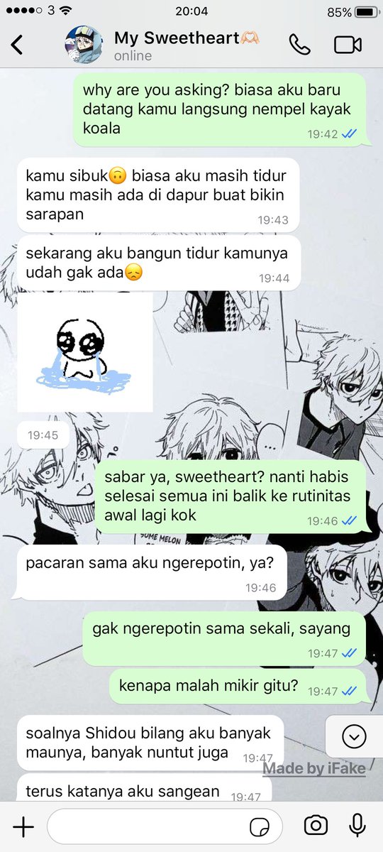 WizardsOzz's tweet photo. #rinagi - Two Tweets AU. 

From "Rin and His Sweetheart Univers." 

(1/2) https://t.co/Iu5Zbt5Yo8