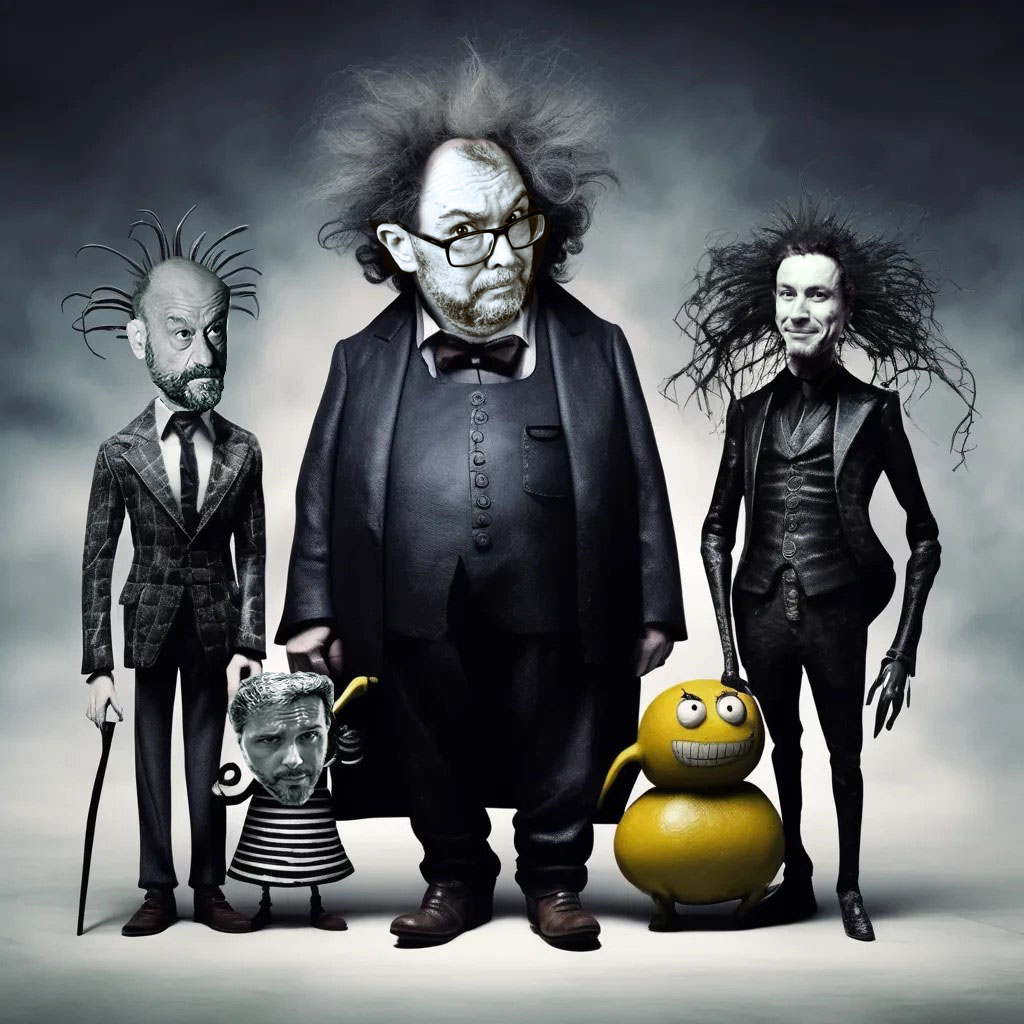 Un <a href="/todopoderosos/">Todopoderosos</a> de Tim Burton
Bitelchus, Bitelchus, Bitelchus
<a href="/ArturoGCampos/">Arturo González-Campos</a> <a href="/JuanGomezJurado/">Juan Gómez-Jurado</a> <a href="/rodrigocortes/">Rodrigo Cortés</a> 
<a href="/cansado/">javier cansado</a> <a href="/EspacioFTef/">Espacio Fundación Telefónica</a>