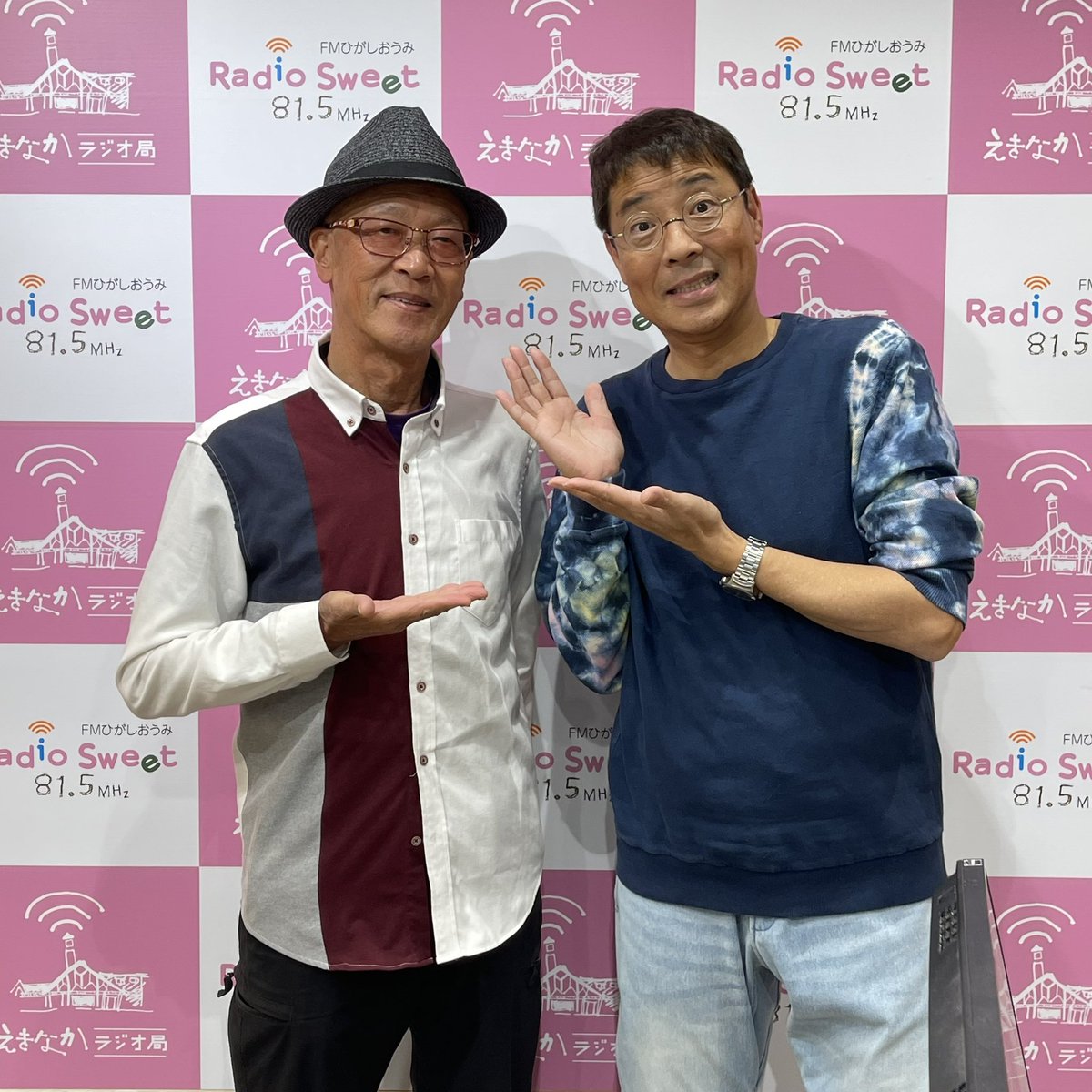 kokajirou's tweet image. 久々のスタジオゲストは
『Mu－G♪とく』さんでした(^^(^^)

#FMひがしおうみ
#こかじろうのSmileTrain