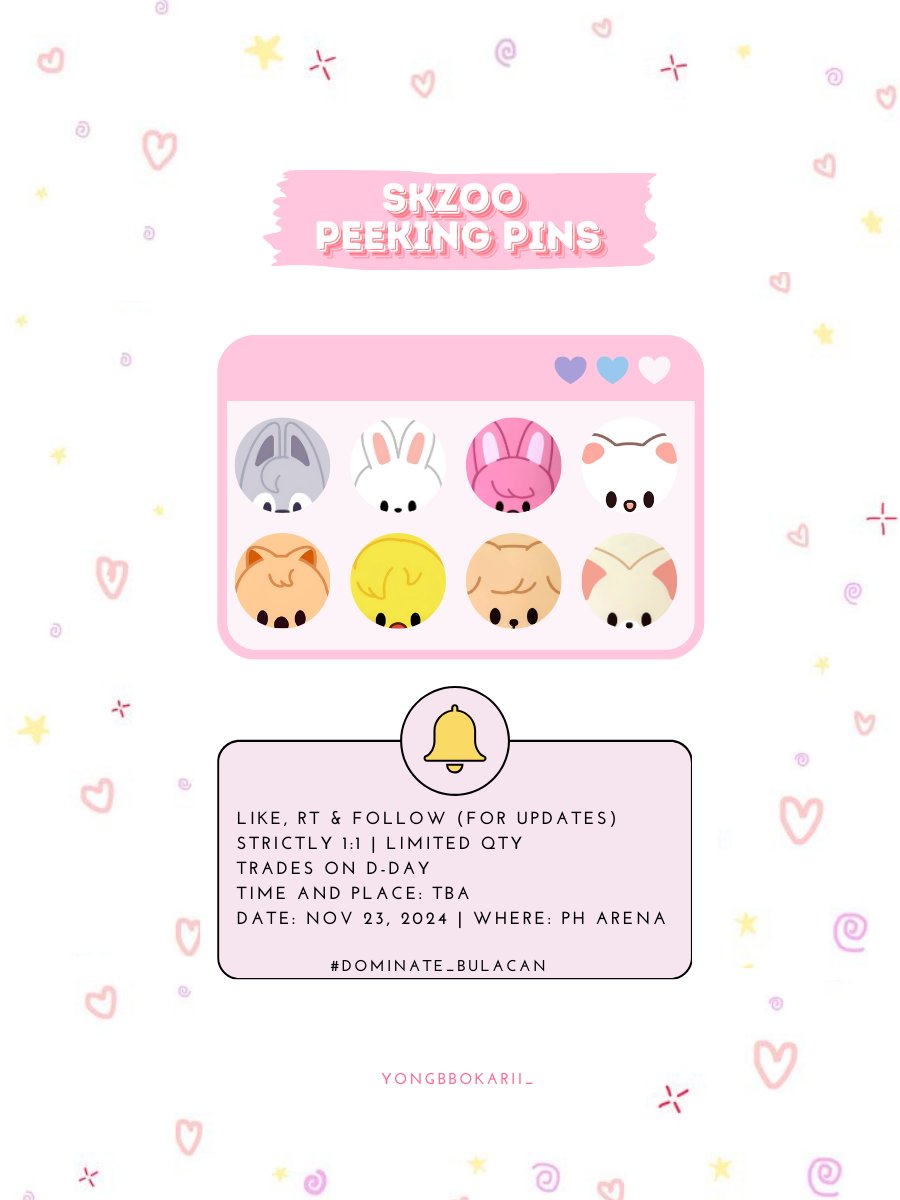 yongbbokarii_'s tweet photo. ann-yeong stays! i'll be giving skzoo (10cm ver) peeking pins on d-day, see you~ 😉

⟢ like, rt &amp; follow (for updates)
⟢ strictly 1:1 | limited qty

#StrayKids #dominATE_BULACAN https://t.co/S3iWGadBvh