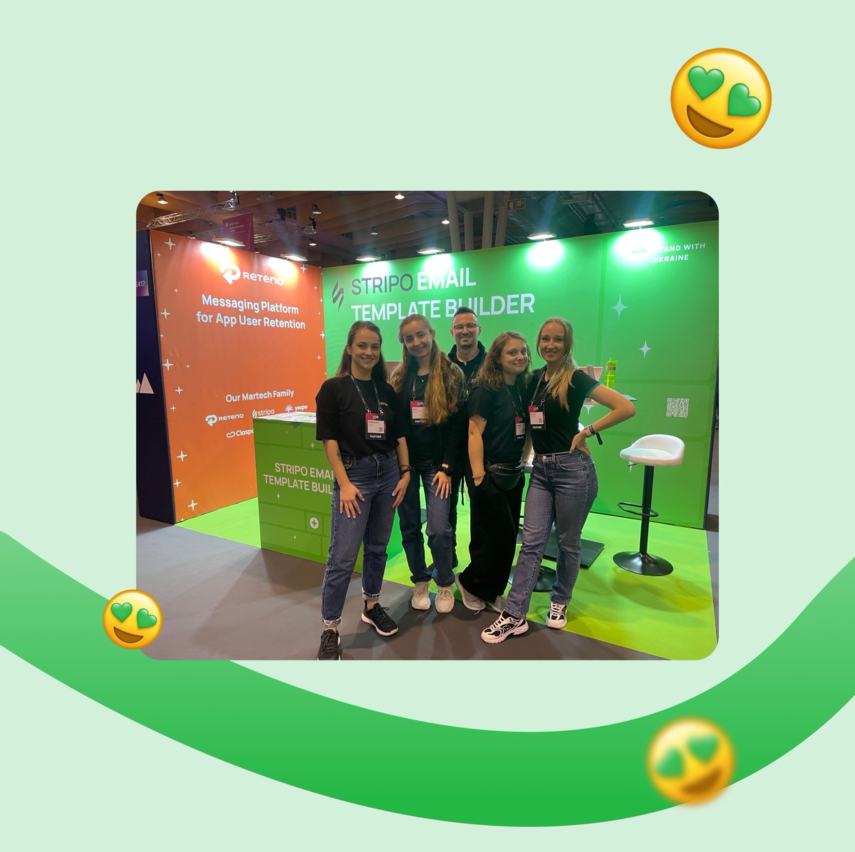 We’re here at <a href="/WebSummit/">Web Summit</a> 💚

Come meet the Stripo team at booth #E417 in Pavilion 4

Let’s talk email marketing and more! ✨

👋 Swing by and say hi!