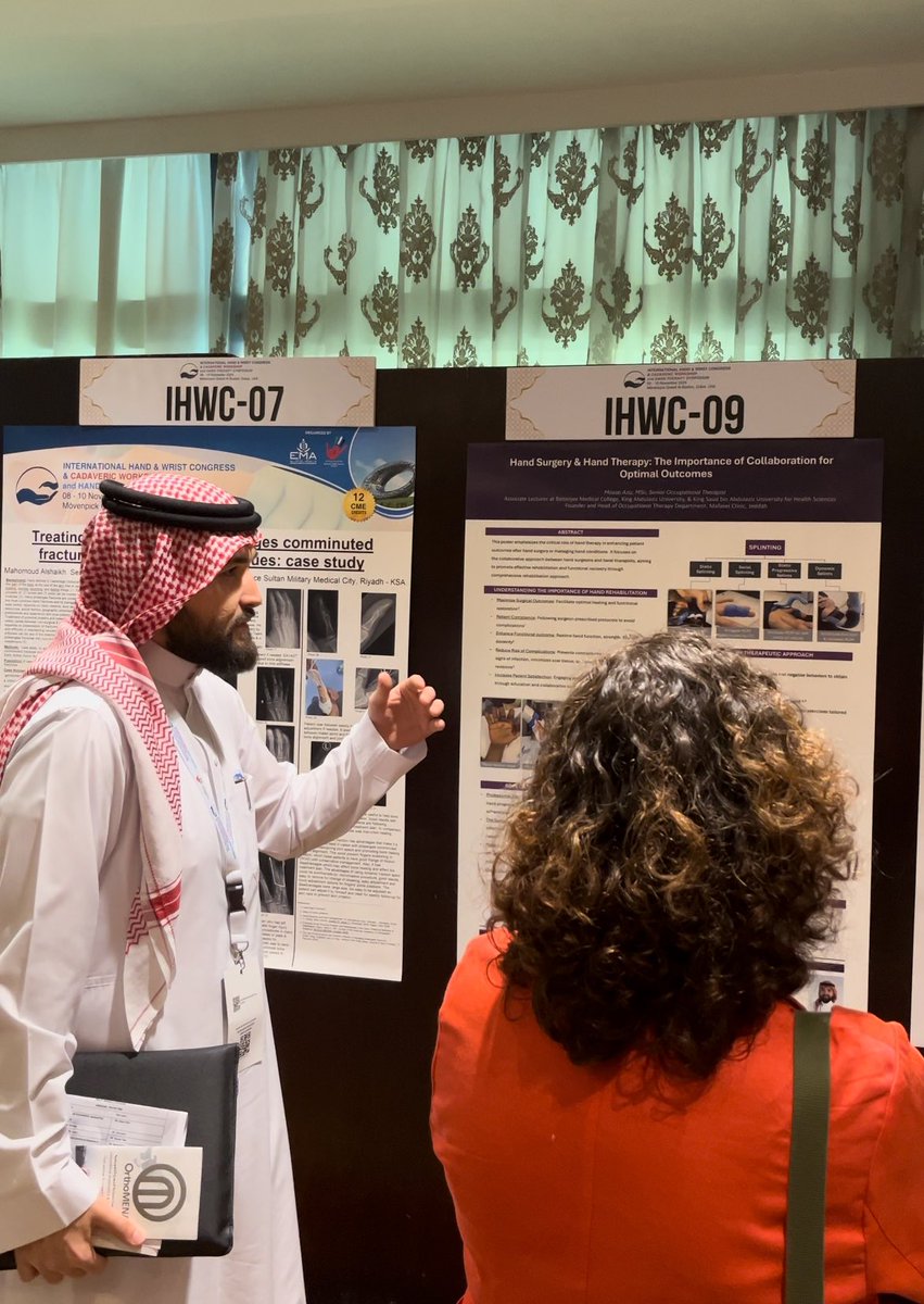 AFBukhari's tweet photo. حضرت المؤتمر الدولي لجراحة اليد و علاج اليد 🤩🤝

شكر خاص للمنظمين و المتحدثين جميعهم. محاضرات و ورشة جبائر مميزة! شكر خاص @BayanTash على دعمها المستمر،
و لافضل أخصائيين @mosab_ot ومحمود، لتمثيلهم مجتمع العلاج الوظيفي السعودي بأبحاثهم و علمهم!

#جراحة_اليد #العلاج_الوظيفي https://t.co/RTcaOr3GdW