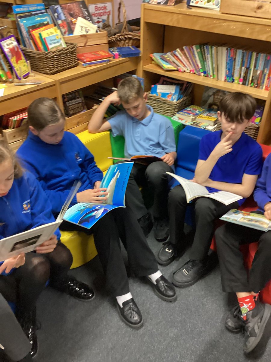 HighViewYear6's tweet photo. A library visit inspired our latest piece of writing. We have written non-fiction explanation texts to the Y3 classes. We had great fun explaining some of our favourite topics using parenthesis! https://t.co/rWhUfLjFvZ