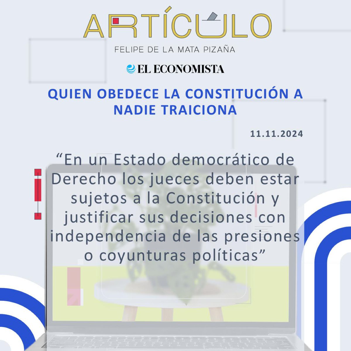 fdelamatap's tweet photo. El 4 de noviembre, la jueza Karina Ibarra interrumpió la presentación de mi novela "Las Heridas" en la Facultad de Derecho de la UNAM como forma de protesta. 

Creo en la independencia judicial, y eso implica respetar las decisiones de otros jueces, aunque no se esté de acuerdo. 

Les comparto mi artículo completo en @eleconomista:

🔗 https://t.co/CULzYWRROS