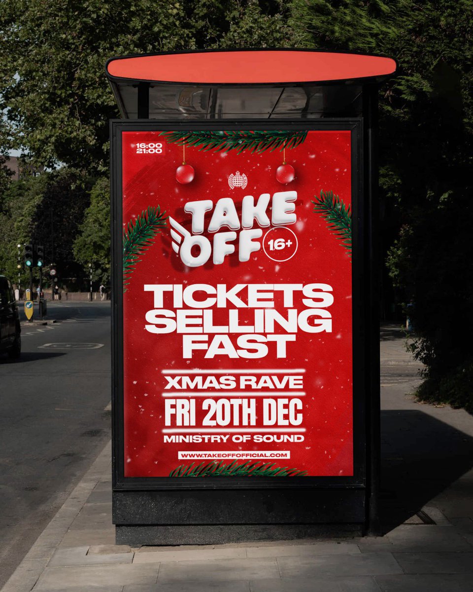 The 3rd release 🎟️ tier has been activated! ✅

The demand for this one is craaazy! 🤯 We can’t wait to see you all back in Ministry of Sound on Fri 20th December for one last party to close off an incredible year!! 🎉🕺🔥

👉 fatsoma.com/e/kgcq7asw/tak…

#takeoffuk #christmas #rave