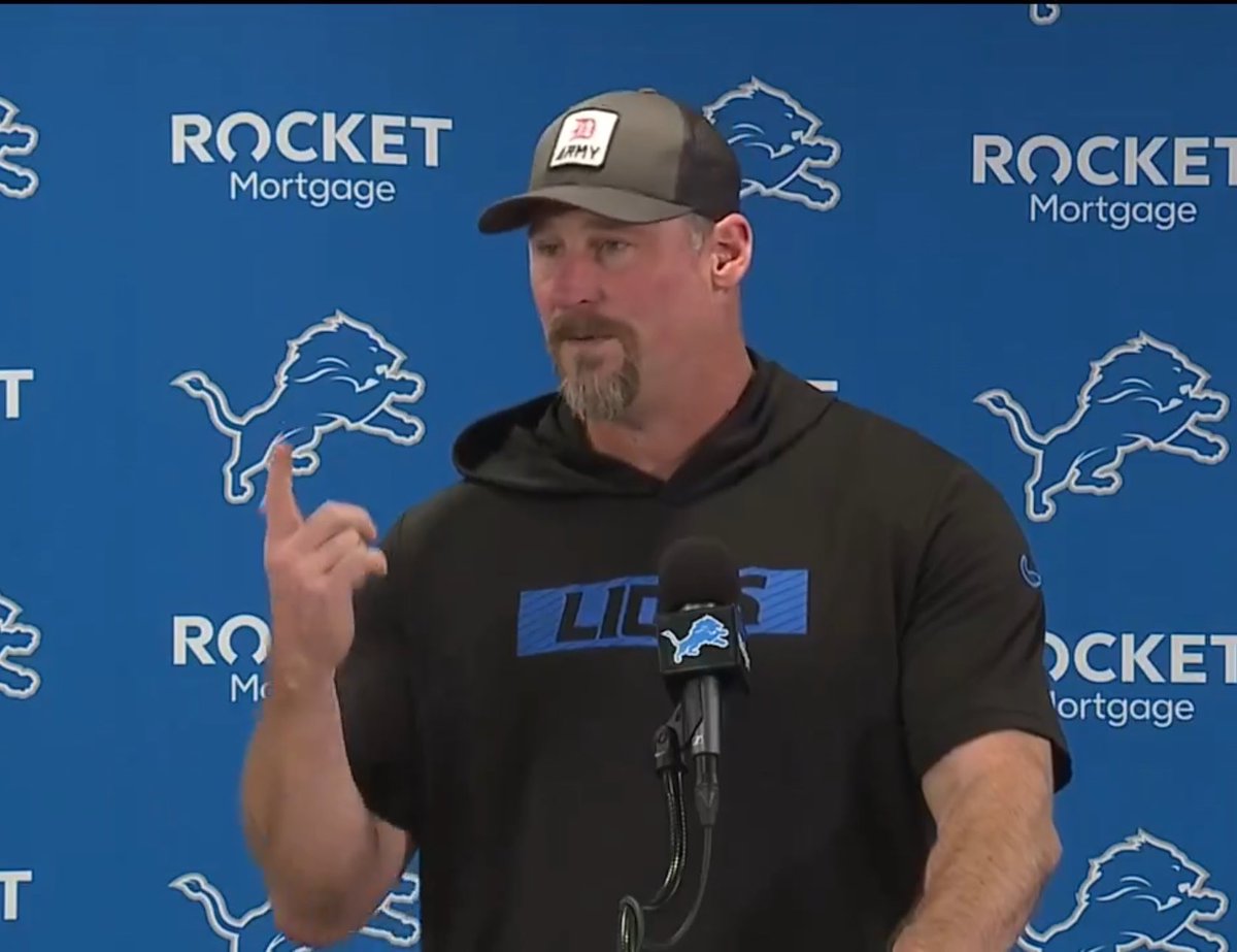 BradGalli's tweet photo. Dan Campbell slipped this gem into his weekly radio interview with 971 The Ticket: “We got 11 games left.” 😏

The Lions are 8-1, and:
•8 regular season games remain
•First round bye
•2 NFC playoff games
•Super Bowl https://t.co/gl16J7NPHy