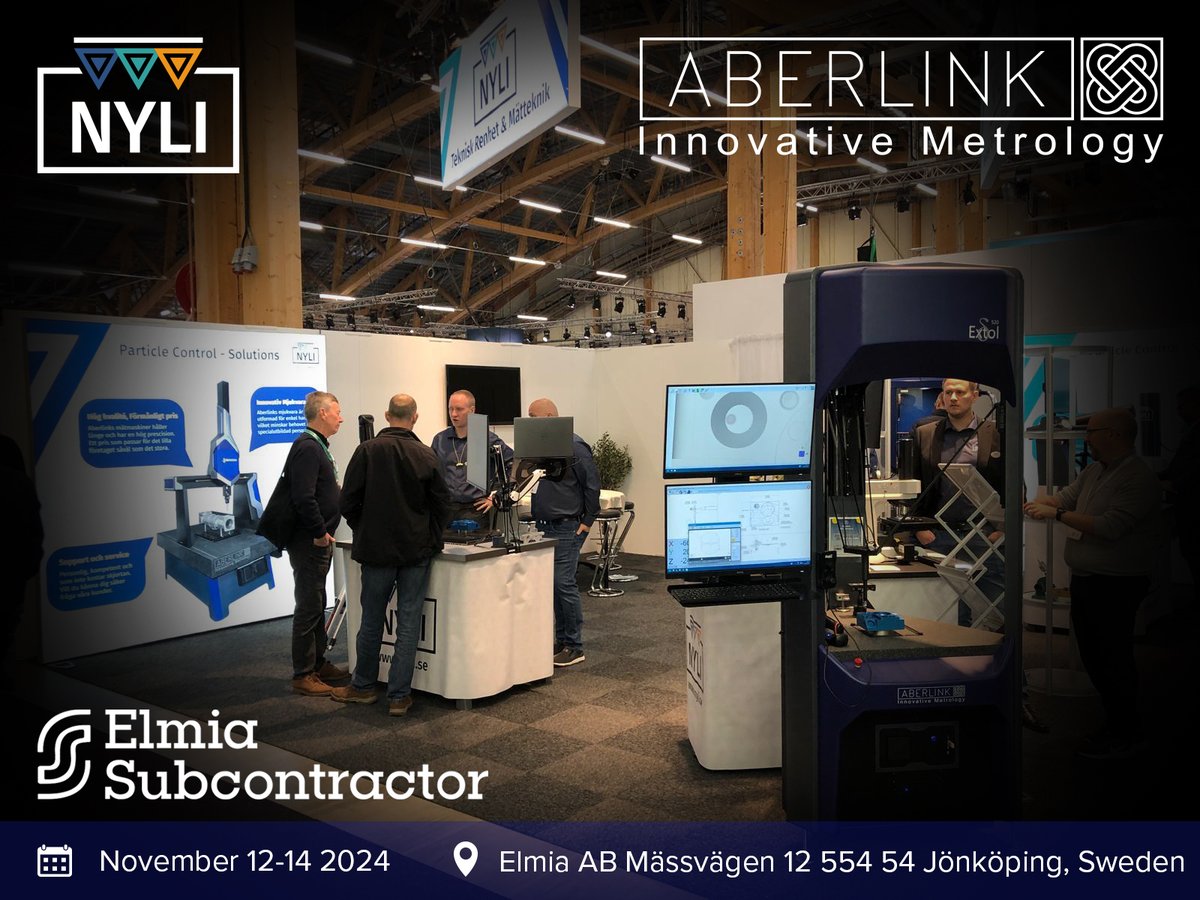 This week we are supporting our distributor, Nyli Metrology AB at the Elmia Subcontractor event in Sweden.

On stand we have live demos of 2024 Kings award winner, the Extol and our revolutionary manual CMM, the Fulcrum.

Come along and elevate your quality assurance processes!