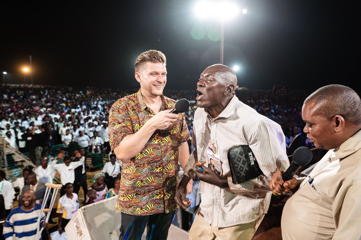 cfaneu's tweet photo. “This is the third night of our 46th Gospel Campaign of the year here in Abuja, Nigeria. When I asked how many were attending for the first time, the response was astonishing – easily 70% or more of the vast crowd, stretching to the horizon.” – Evangelist Kolenda https://t.co/96s6G593il