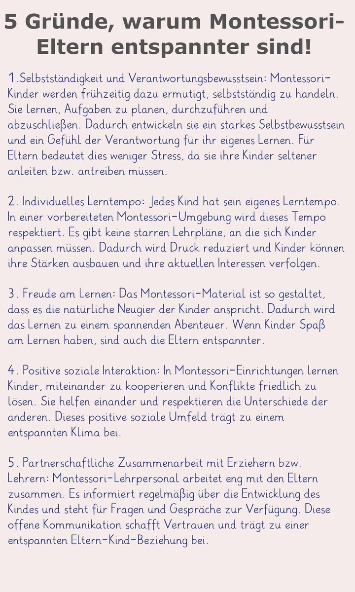 5 Gründe, warum #Montessori-#Eltern entspannter sind! #montessorishop #montessorimaterial #montessorischule montessori-material.tv/5-gruende-waru…
