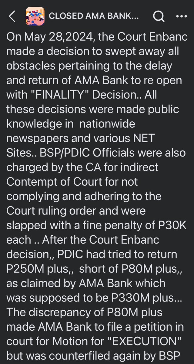 trail_road's tweet photo. @ToniSpeakEasy Pinakamasaklap maging victim conspiracy ng @BangkoSentral @OfficialPDIC #AMABANK ayaw ibigay ang pera ng mga depositors 5 years na legal battle kuno para sila makinabang sa pera ng tao. https://t.co/mj9ZvVjIrH