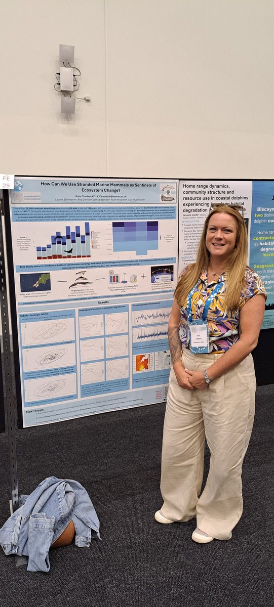 Kate Chadwick (@katechadwick20) on Twitter photo Privileged to also get the chance to present a poster on our work looking at how we can use marine mammals as sentinels of ecosystem change. With a great team @LuisHuckstadt <a href="/strandings_man/">Rob Deaville</a> @CwallWildlife <a href="/LaurenBiermann/">Dr Lauren Biermann š±</a> , James Barnett & @StuBearhop #SMM2024 #isotopes #seals Privileged to also get the chance to present a poster on our work looking at how we can use marine mammals as sentinels of ecosystem change. With a great team @LuisHuckstadt <a href="/strandings_man/">Rob Deaville</a> @CwallWildlife <a href="/LaurenBiermann/">Dr Lauren Biermann š±</a> , James Barnett & @StuBearhop #SMM2024 #isotopes #seals
