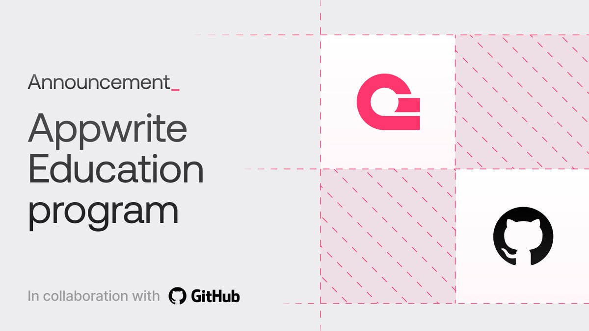 We’re excited to announce our newest initiative: the Appwrite Education program.

We’re partnering with <a href="/GitHubEducation/">GitHub Education</a>  for this new program to contribute to the future education of millions of developers connected to the GitHub Student Developer Pack.

Learn more in our