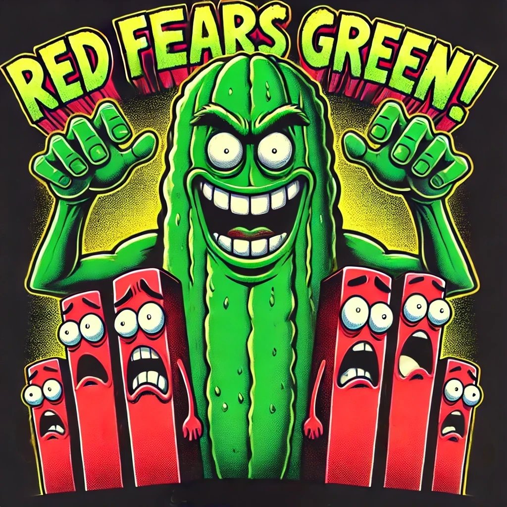 picklezwtf's tweet photo. 'Big Green' is coming! Don't be a panicked red when he arrives 🥒

Join The Presale Here: -> https://t.co/c3e5X2NsmU

🚨 Get in now before the price rises 🚨
#Picklez #Presale #cryptomarket #BSC #Ethereum #memecoin https://t.co/CJPI4BSkdS