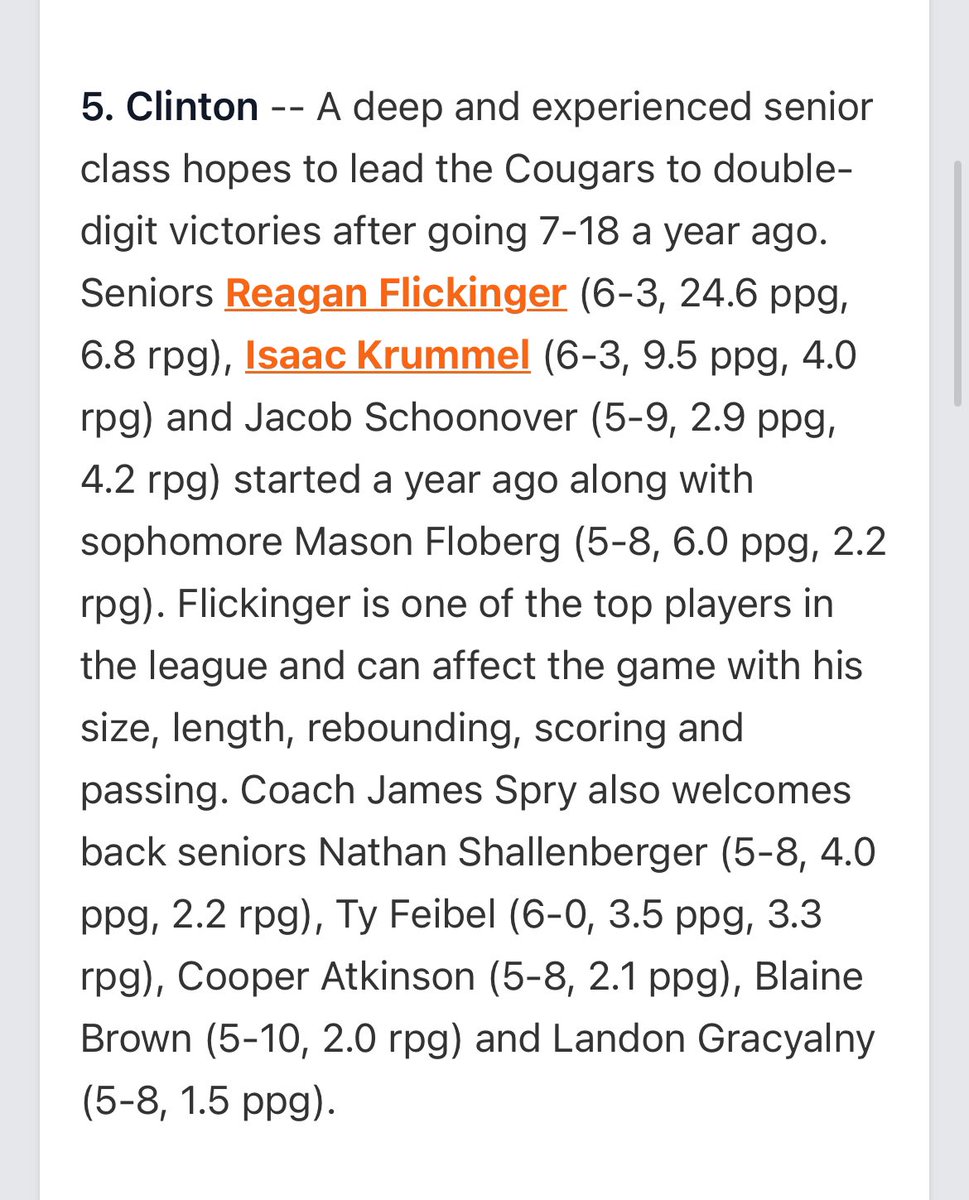 chshoops2022's tweet photo. Thanks for the recognition @WisBBYearbook!! https://t.co/0OE4LOebnH