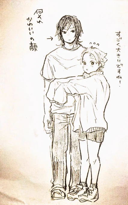 キ学🌊🎴は体格差がさらに顕著なんじゃないかという妄想 