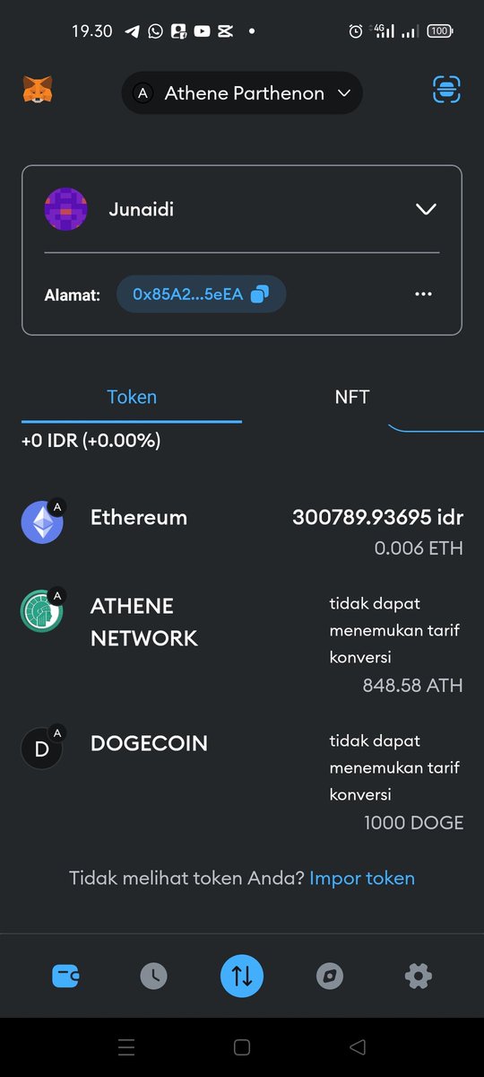 junaidi7603's tweet photo. @Athene_Network I already withdraw 5,800,000 Doge tokens to the Metamask wallet, but the Doge tokens did not enter the Metamask wallet. Please help me. https://t.co/mAbiKwsrUK