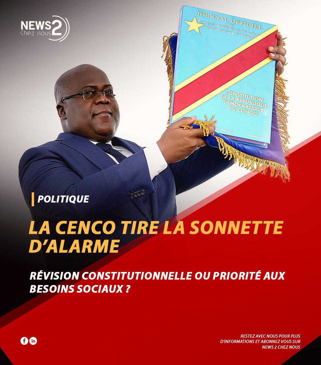 News2ChezNous's tweet photo. Alors que les États généraux de la justice se tiennent à 📍Kinshasa, un autre débat majeur agite la scène politique congolaise 🇨🇩: celui de la révision de la Constitution. 

Lire plus sur https://t.co/Ca82vQ8YSa https://t.co/78yO3q1DUx