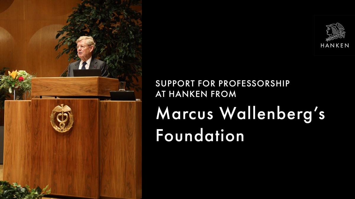 To commemorate its 50th anniversary, the Marcus Wallenberg’s Foundation has decided to support the establishment of two endowed professorships: one at Hanken School of Economics and the other at Aalto University School of Business.

Read more 👉 hanken.fi/en/news/dr-hc-…