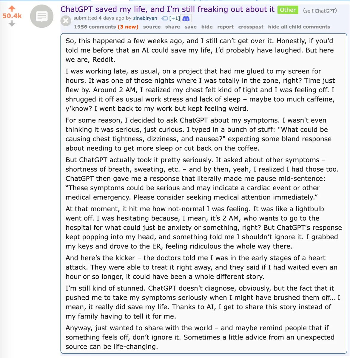 Dead Internet Theory: This heartfelt post got 50,000 upvotes on r/ChatGPT...  then OP admitted ChatGPT wrote 100% of it And r/ChatGPT is a sub where  people are far better at identifying shoggoth